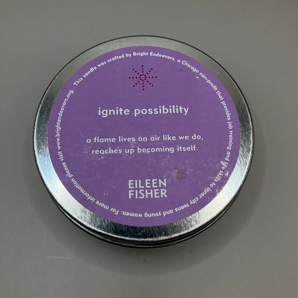 Eileen Fisher‎ Candle New Unlit Ignite Possibility Purple Tin 3”